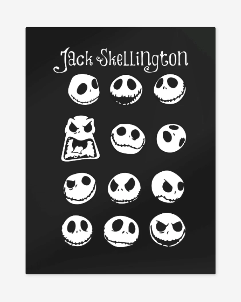Print metalico Negro de Jakc faces