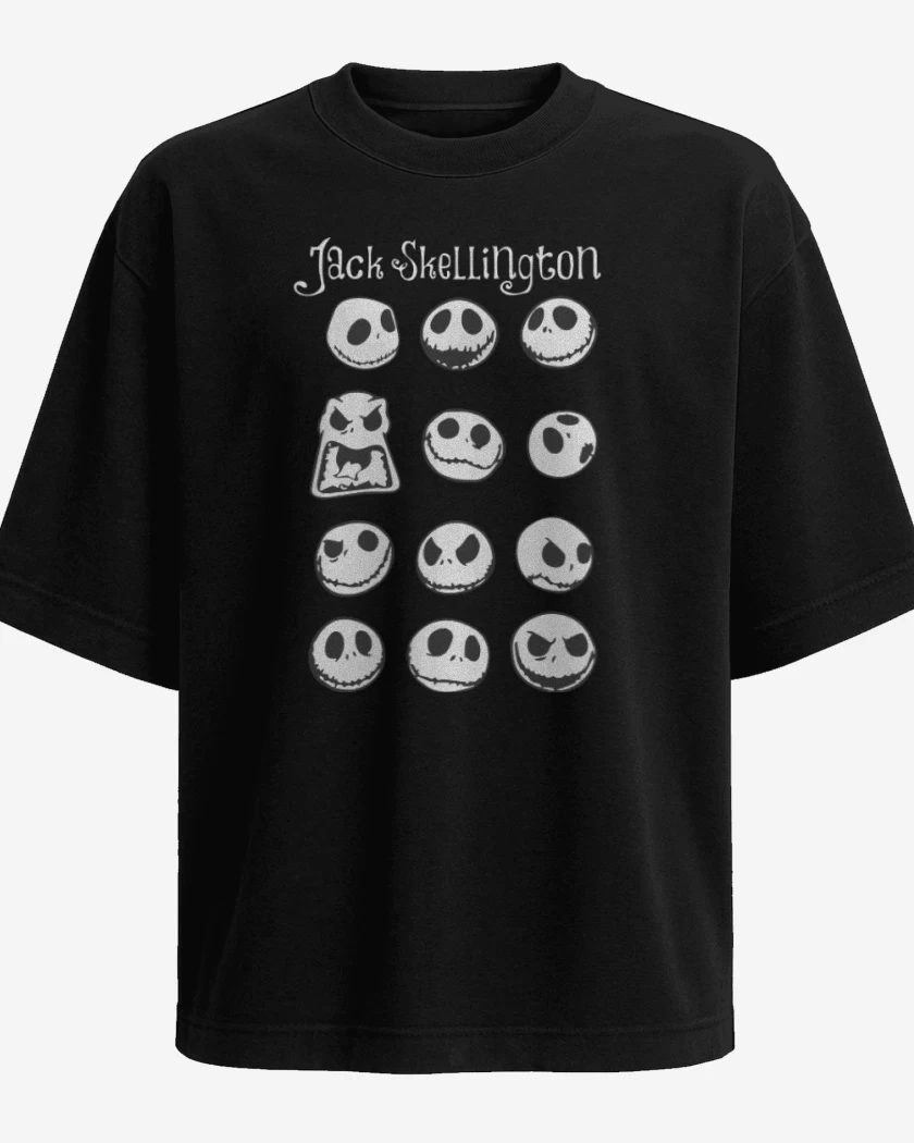 Polera Oversize Negro de Jakc faces