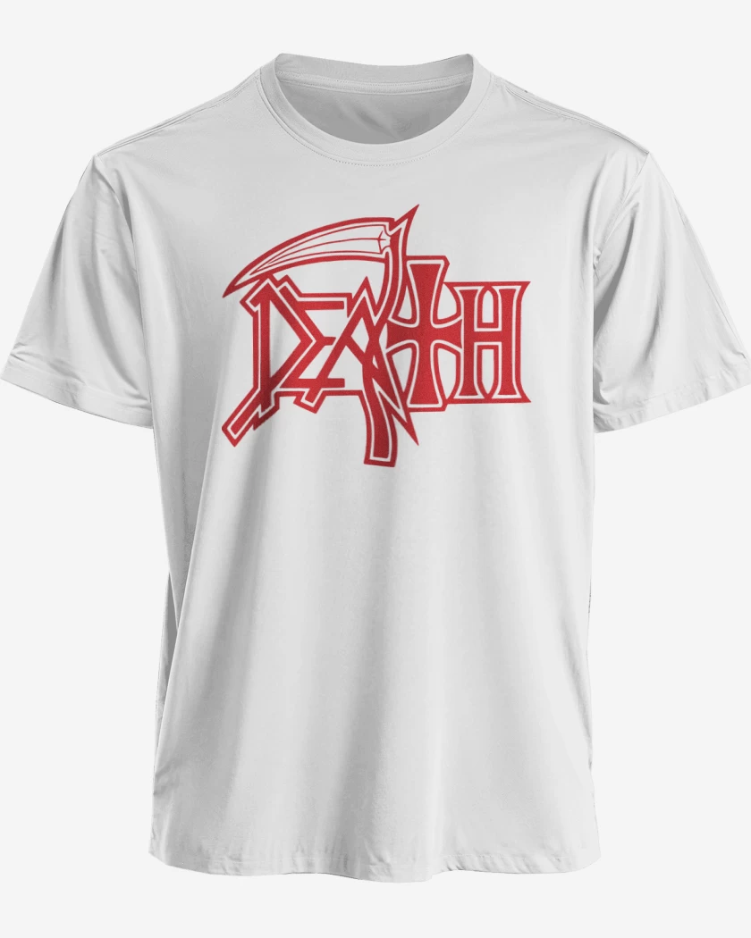 Polera premium Blanco de Death Logo I