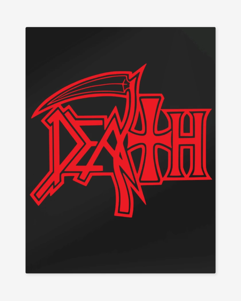 Print metalico Negro de Death Logo I