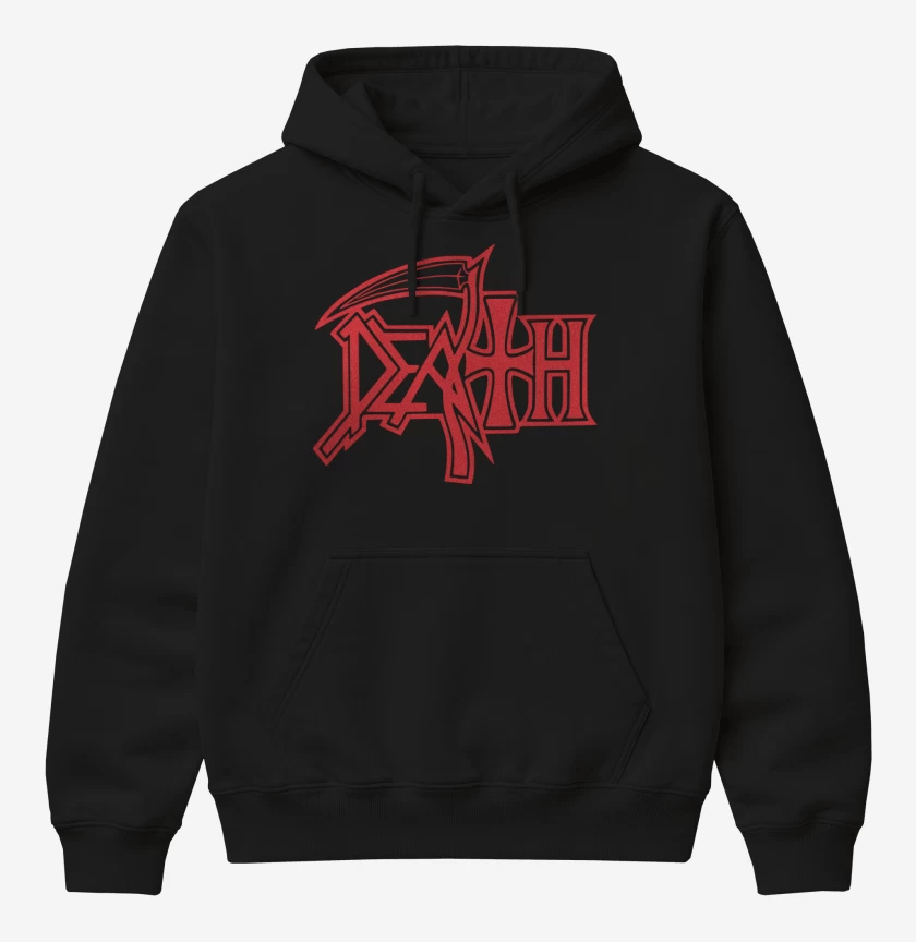 Poleron Canguro básico Negro de Death Logo I