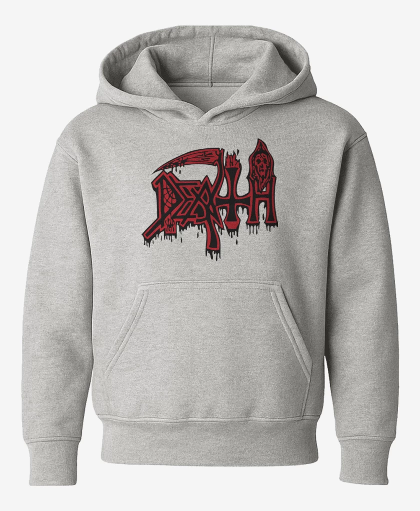 Poleron de niño Gris Melange de Death Logo II