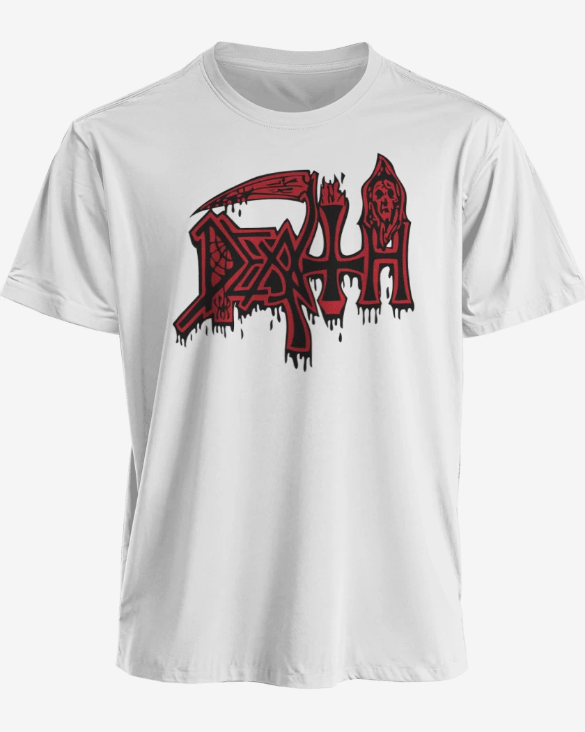 Polera premium Blanco de Death Logo II