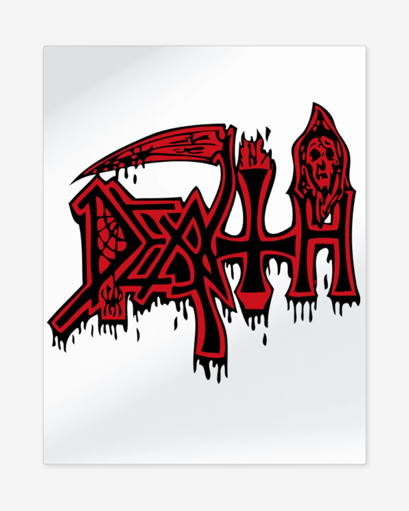 Print metalico Blanco de Death Logo II