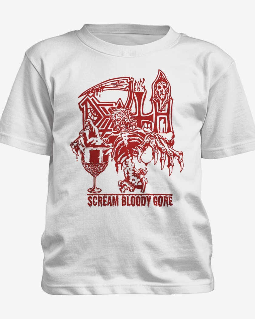 Polera de niño Blanco de Death SBG