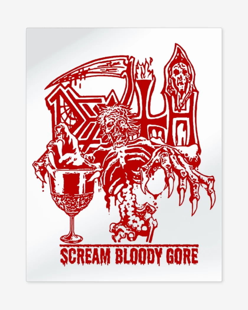 Print metalico Blanco de Death SBG