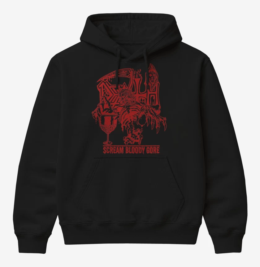 Poleron Canguro básico Negro de Death SBG