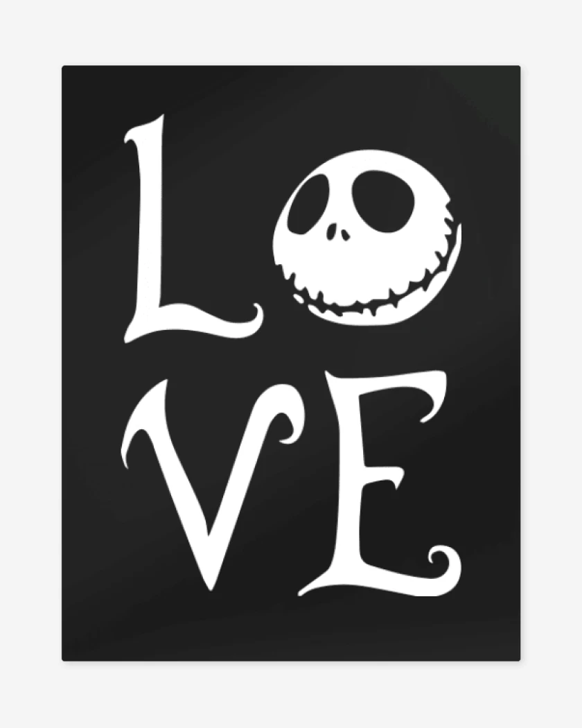 Print metalico Negro de Love jack