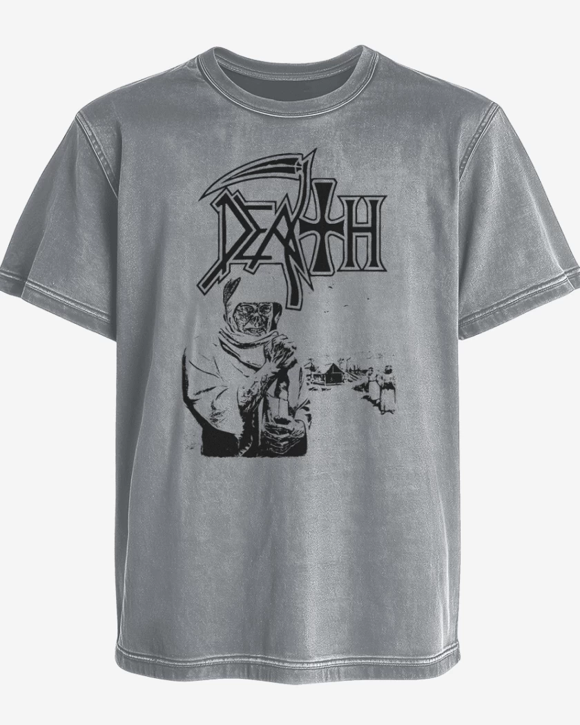 Polera desgastada Death Leprosy BN