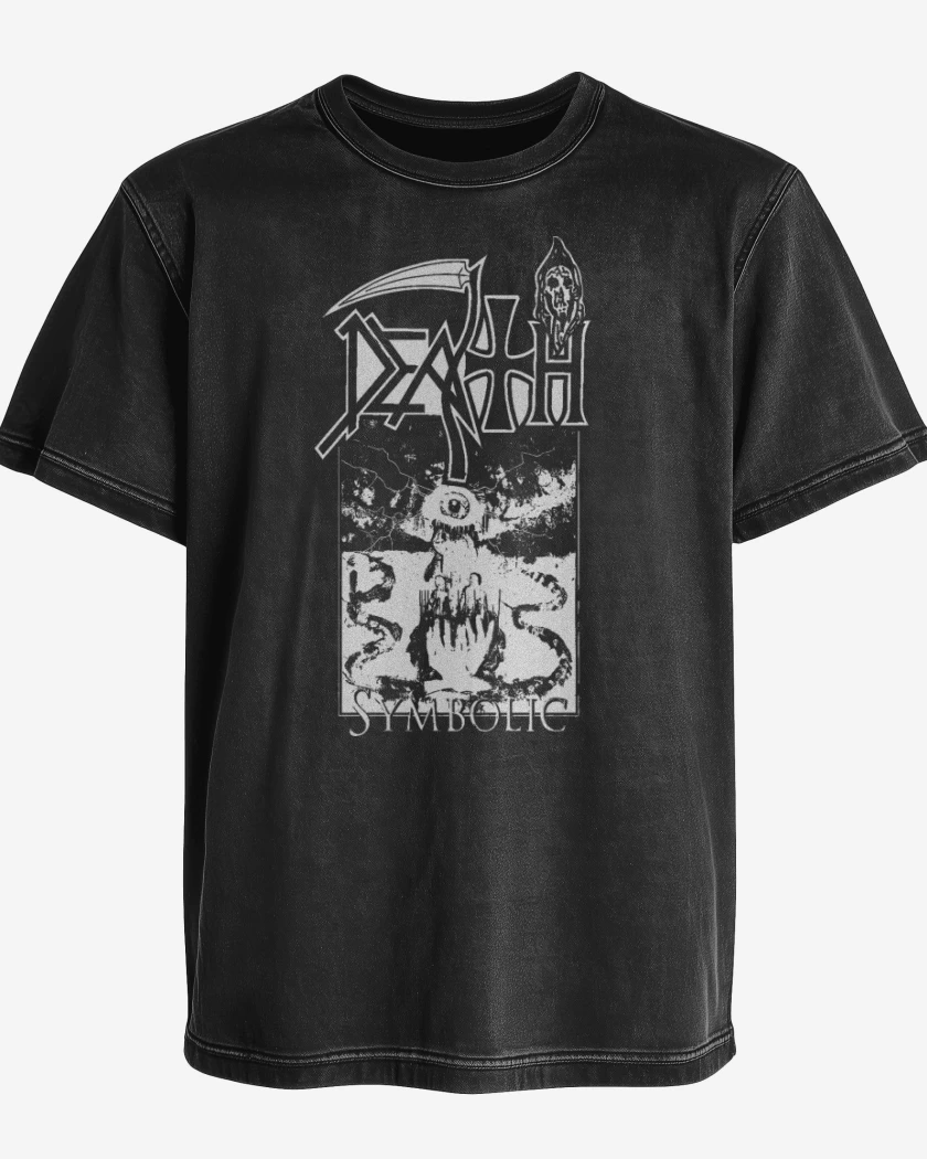 Polera desgastada Death Symbolic B