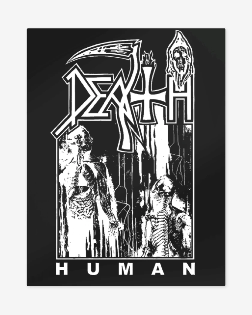 Print metalico Negro de Death Human B