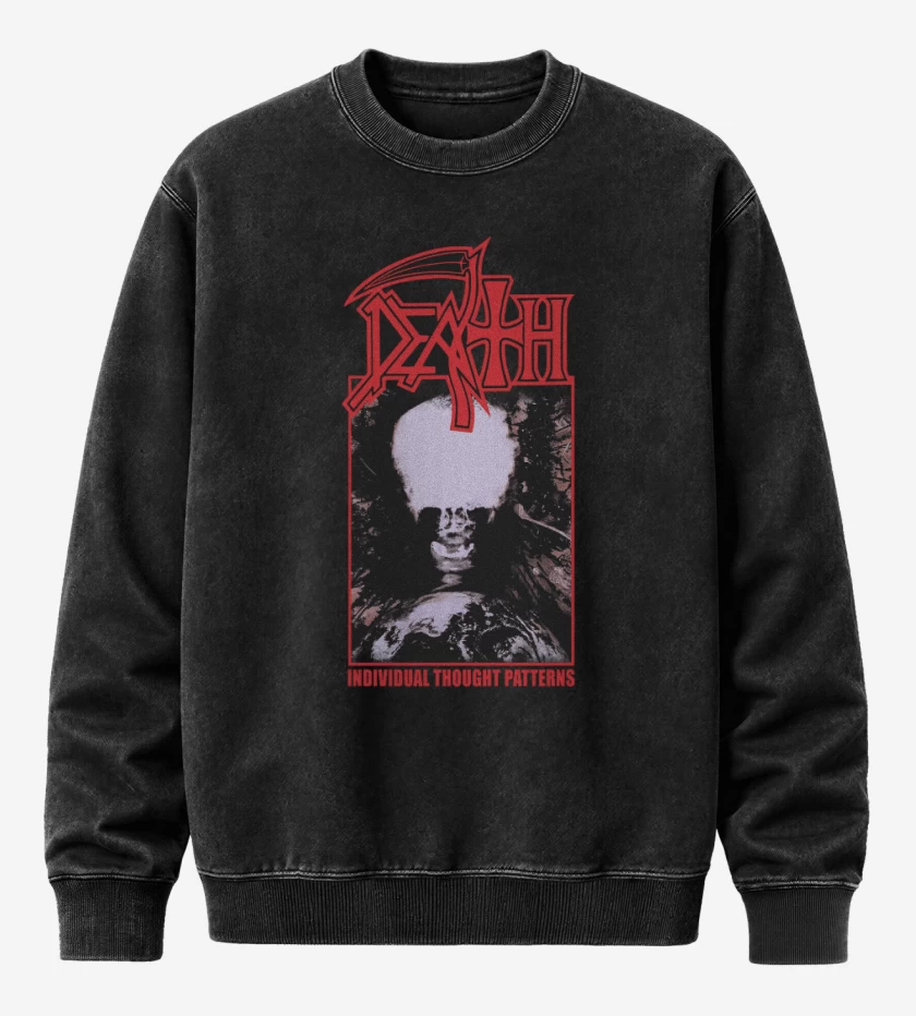 Poleron Polo Acid Wash Negro de Death Individual Thought Patterns v2