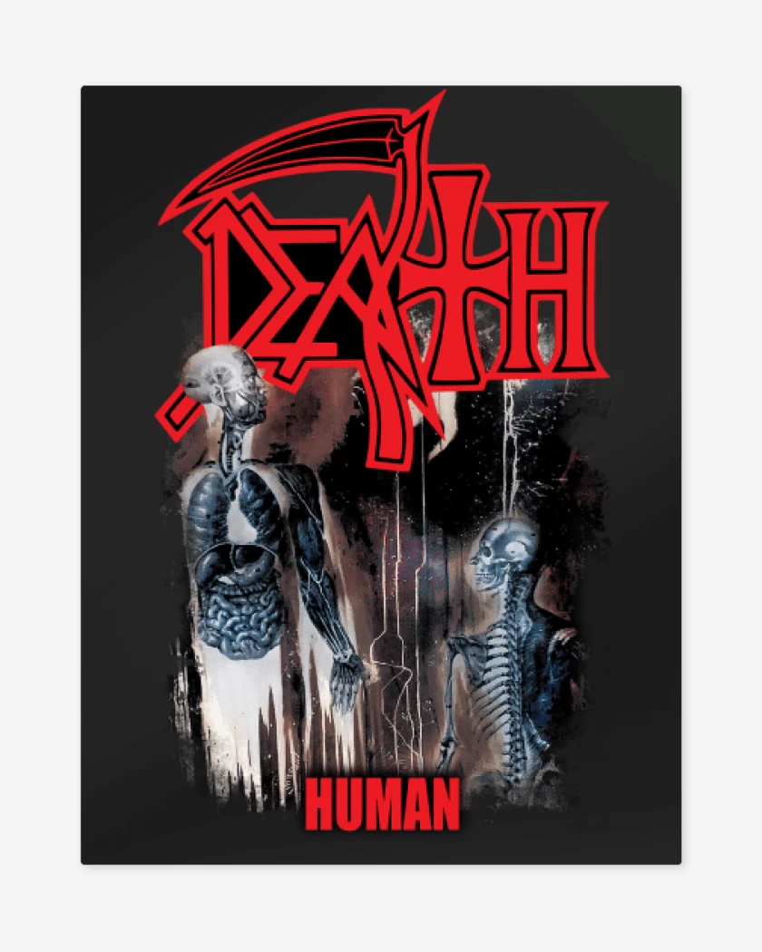 Print metalico Negro de Death Human