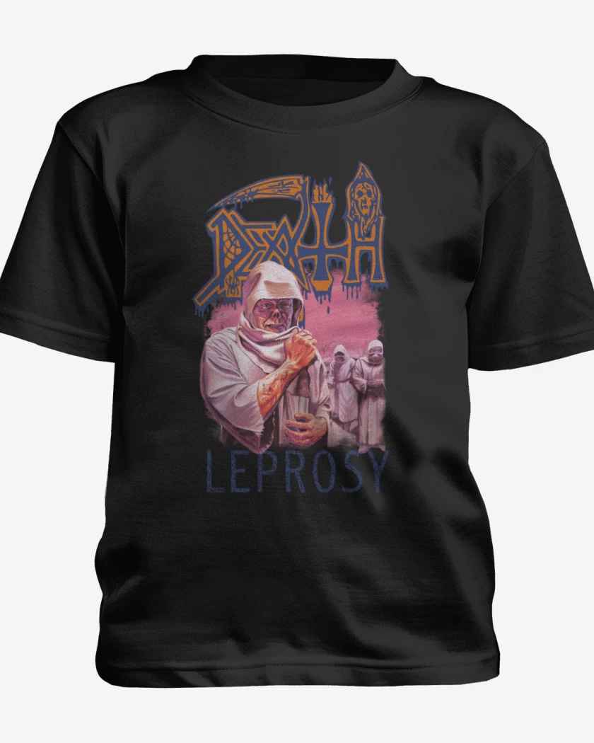 Polera de niño Negro de Death Leprosy