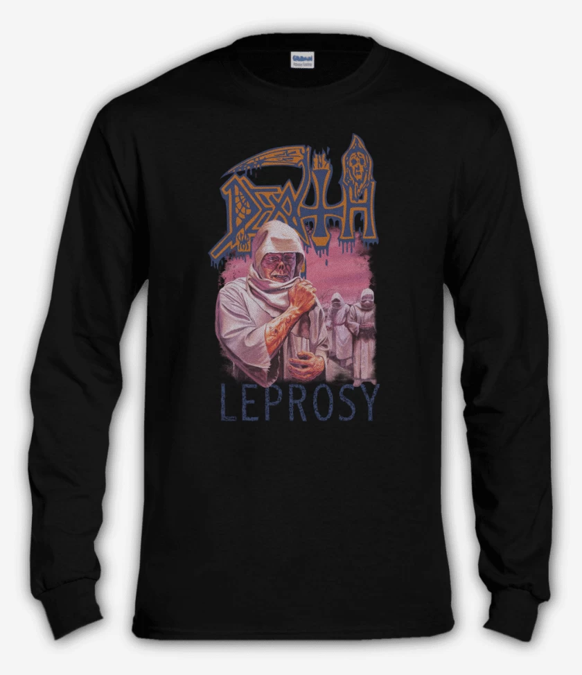 Polera manga larga Negro de Death Leprosy