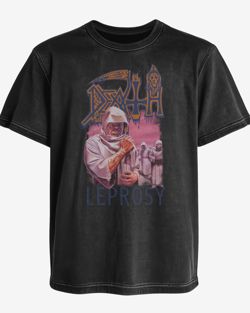 Polera desgastada Death Leprosy