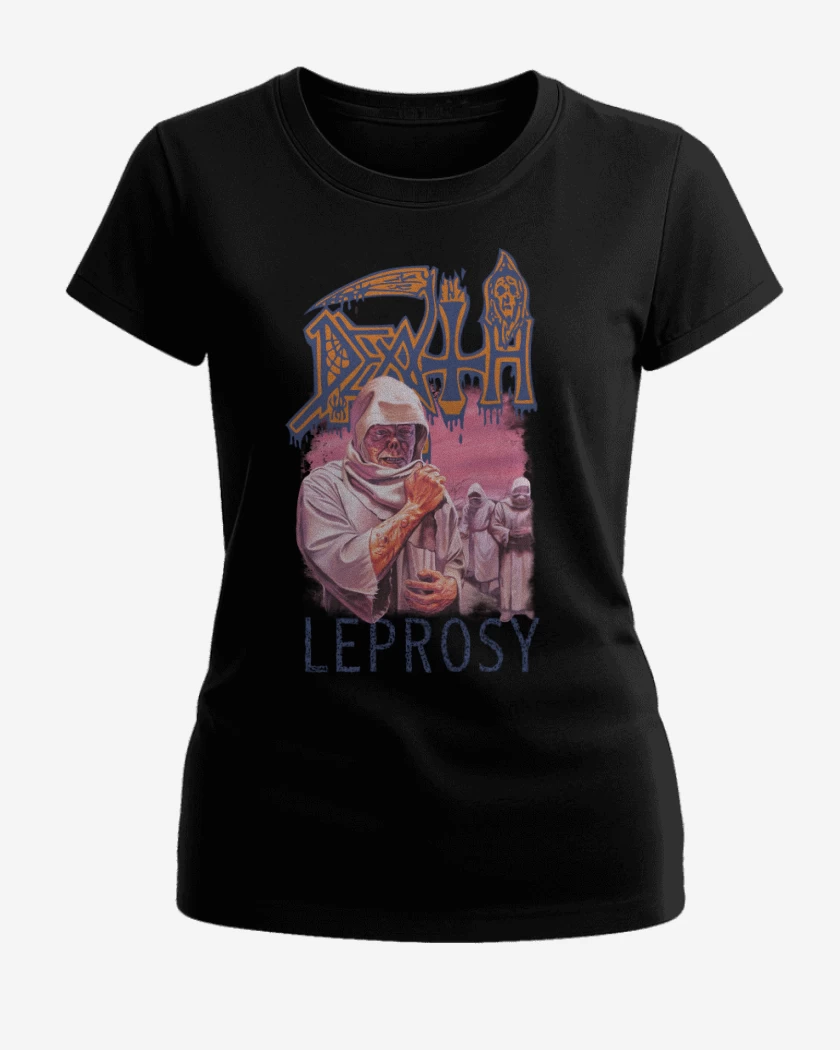 Polera de Mujer Negro de Death Leprosy