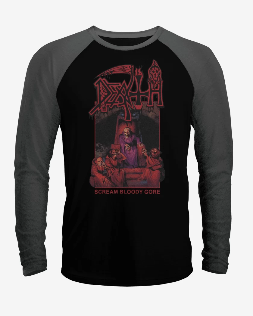 Polera Raglan Death Scream Bloody Gore v2