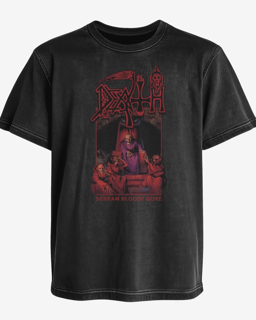 Polera desgastada Death Scream Bloody Gore v2