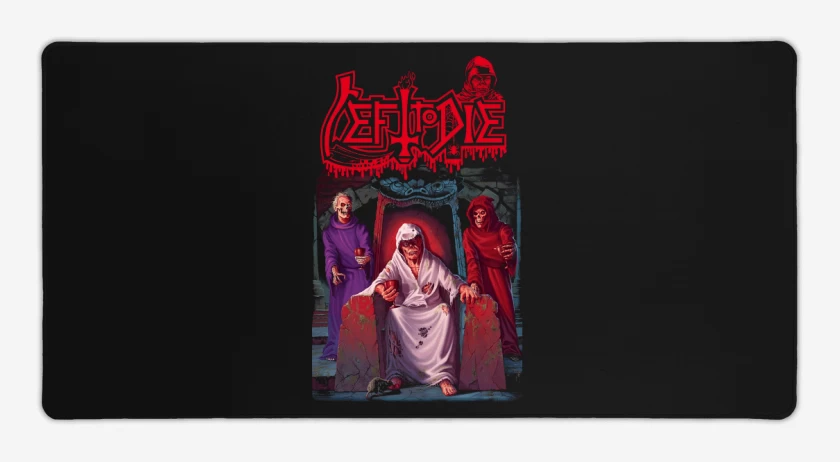 Mouse pad Gamer Left to Die Scream Bloody Gore