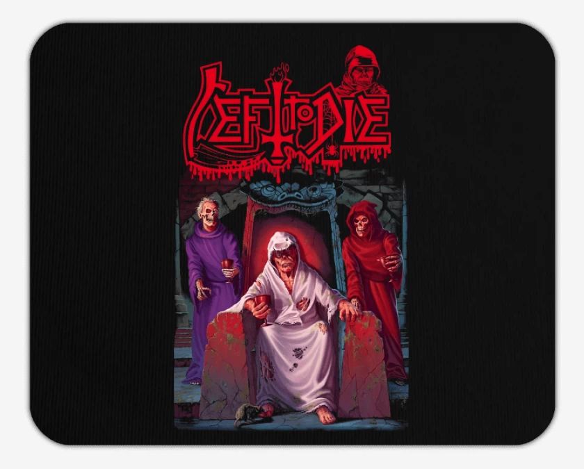 Mousepad Left to Die Scream Bloody Gore