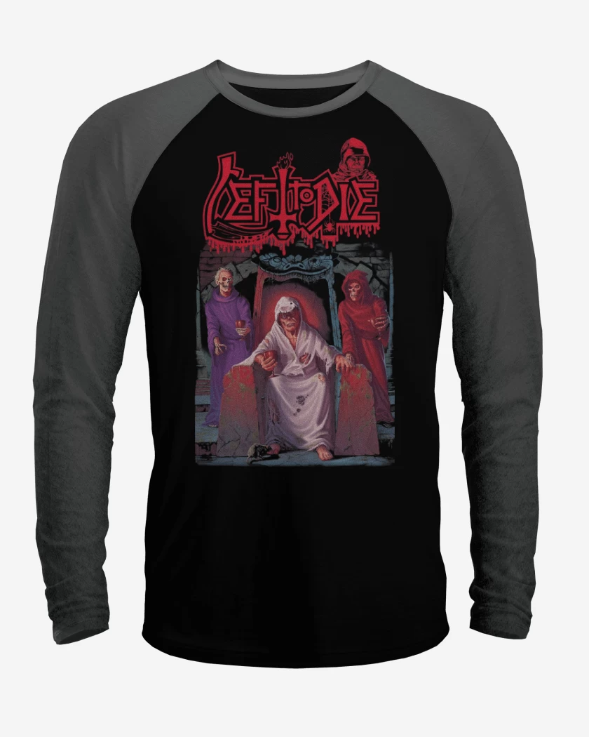Polera Raglan Left to Die Scream Bloody Gore