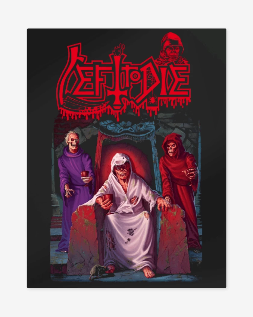 Print metalico Left to Die Scream Bloody Gore