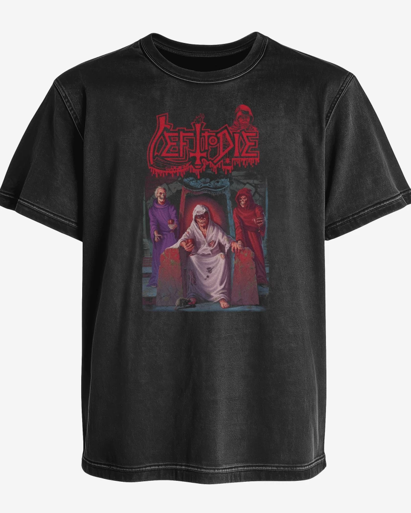 Polera desgastada Left to Die Scream Bloody Gore