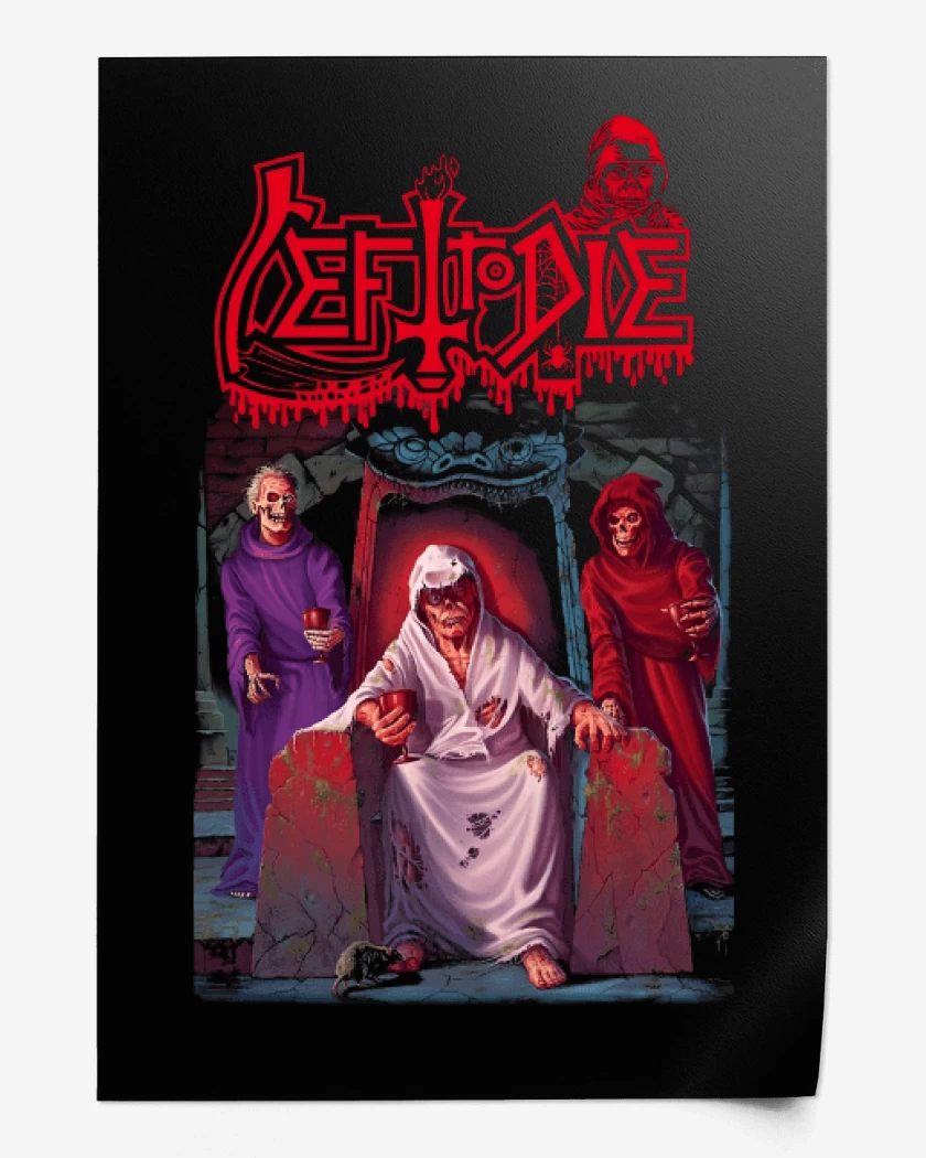 Print Left to Die Scream Bloody Gore