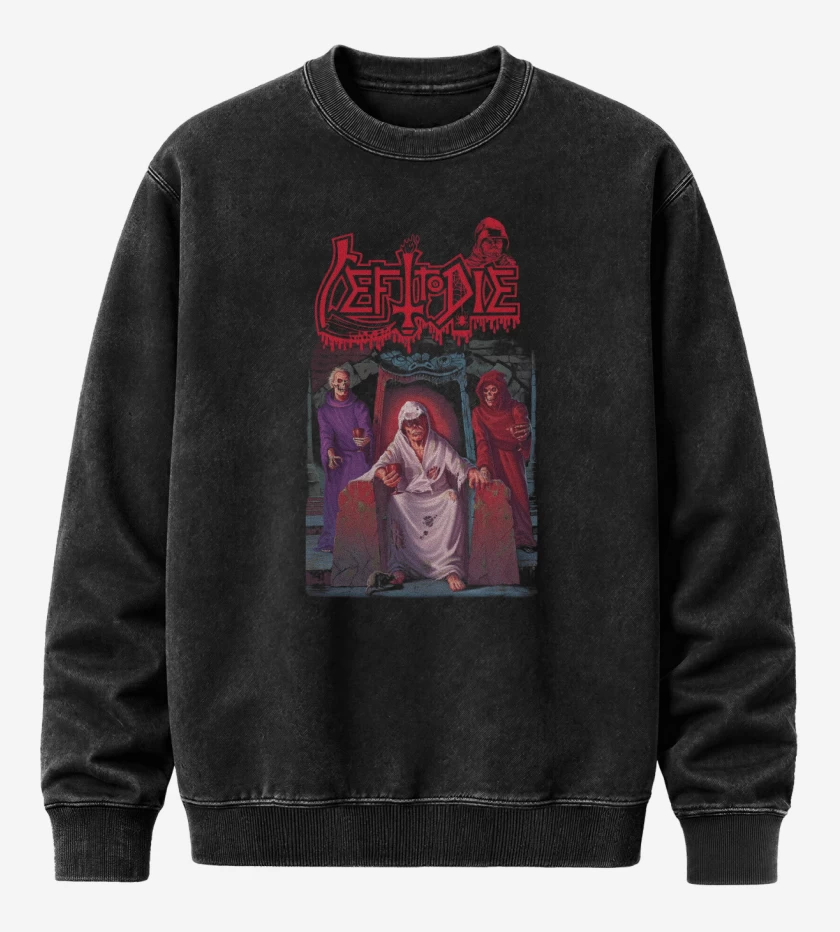 Poleron Polo Acid Wash Left to Die Scream Bloody Gore