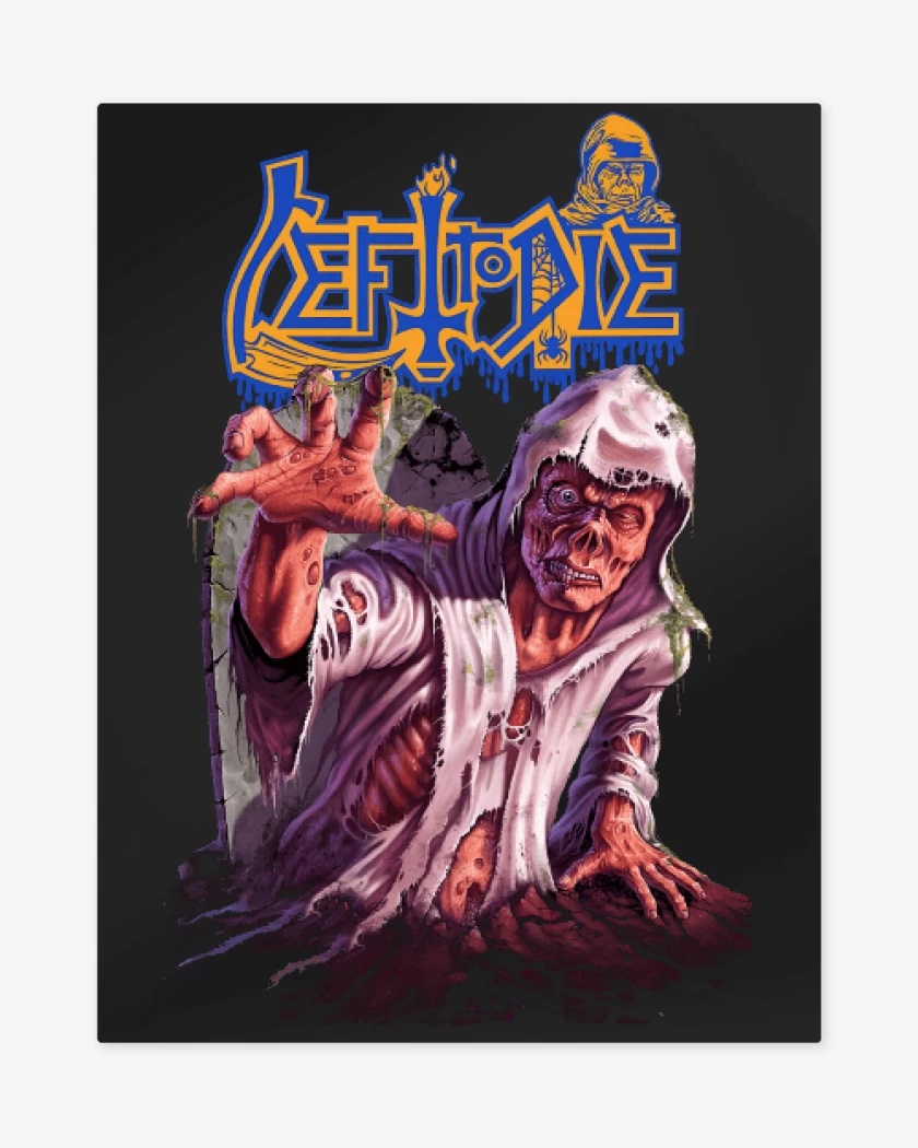 Print metalico Negro de Left to Die Leprosy