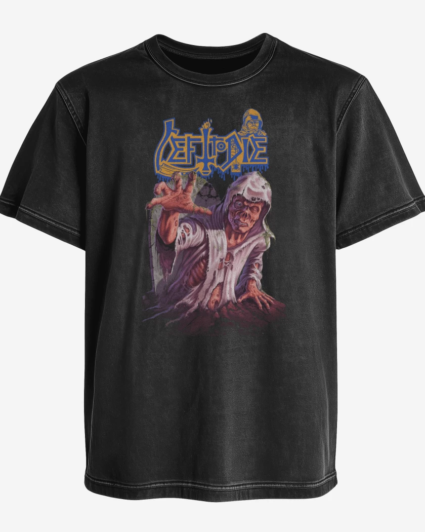 Polera desgastada Left to Die Leprosy