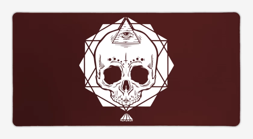 Mouse pad Gamer Burdeo de White Skull