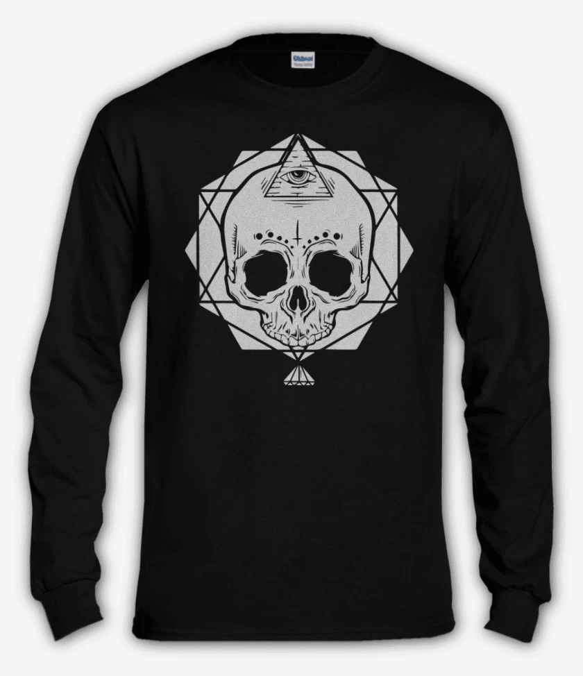 Polera manga larga Negro de White Skull