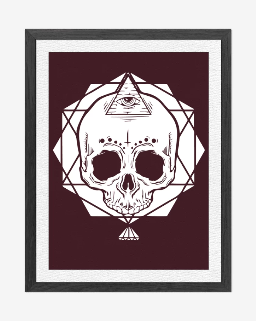 Cuadro decorativo White Skull