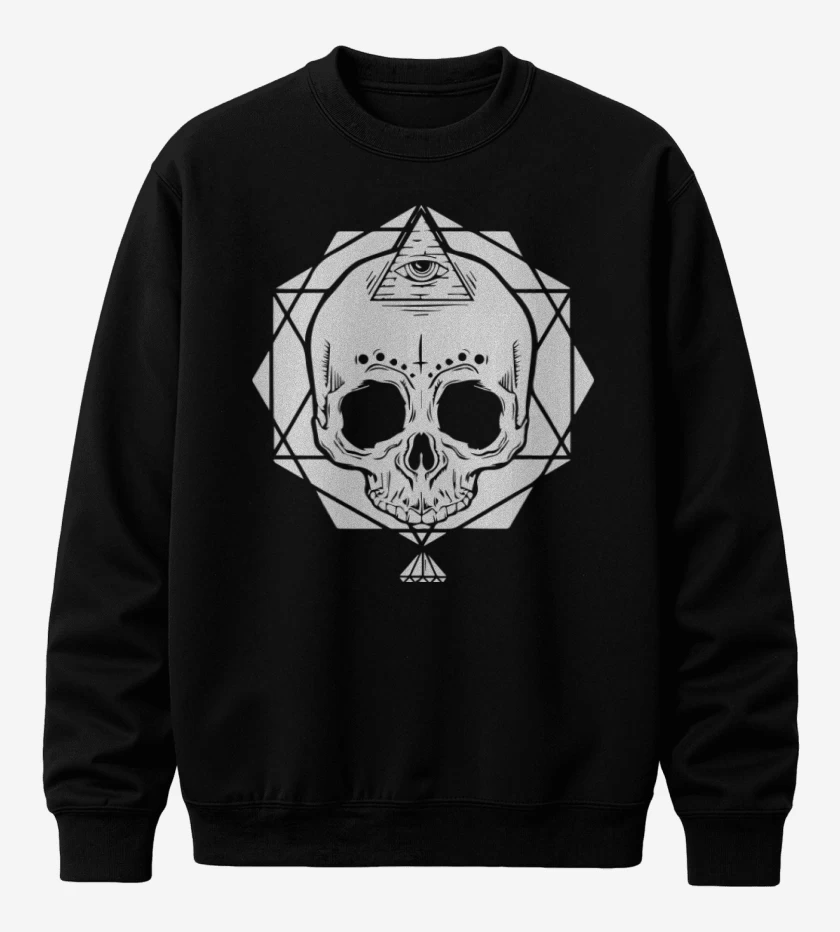 Poleron polo Negro de White Skull