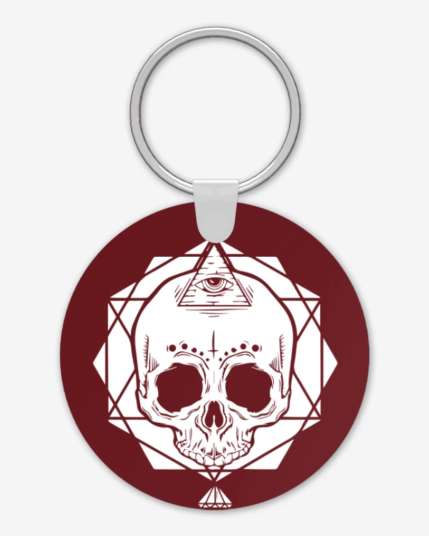 Llavero Burdeo de White Skull