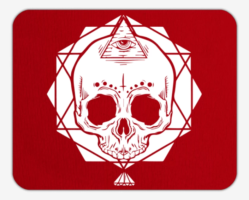 Mousepad White Skull