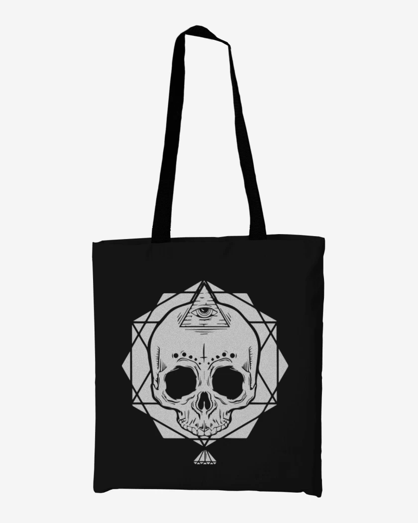 Totebag White Skull