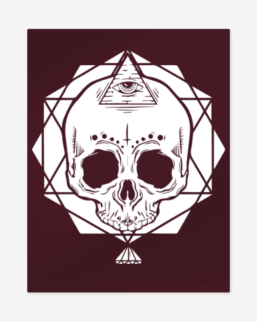 Print metalico Burdeo de White Skull
