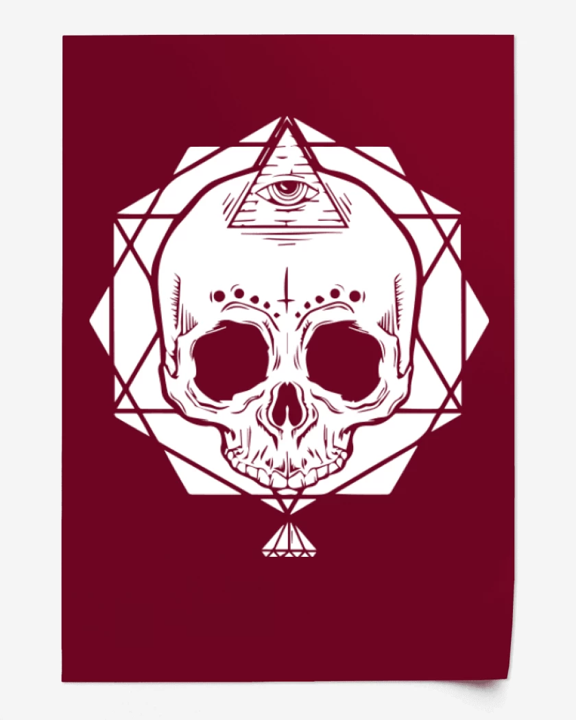 Print White Skull