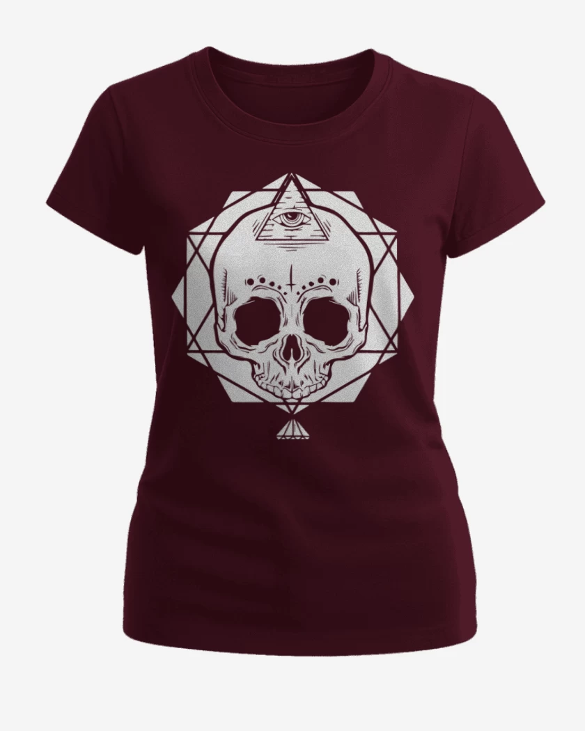 Polera de Mujer Burdeo de White Skull