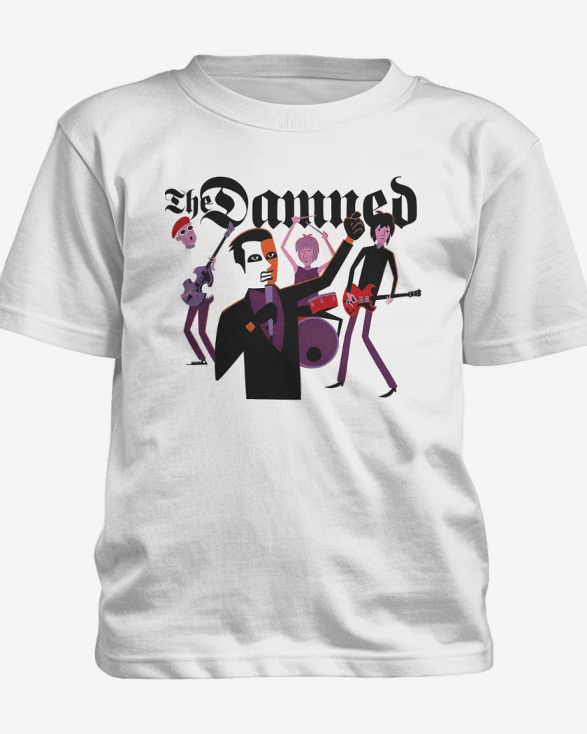 Polera de niño Blanco de The Damned Cartoon