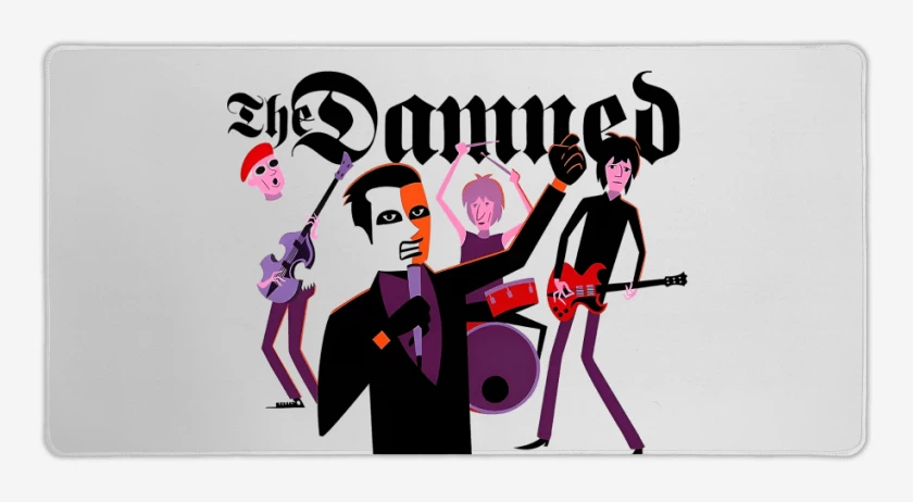 Mouse pad Gamer Blanco de The Damned Cartoon