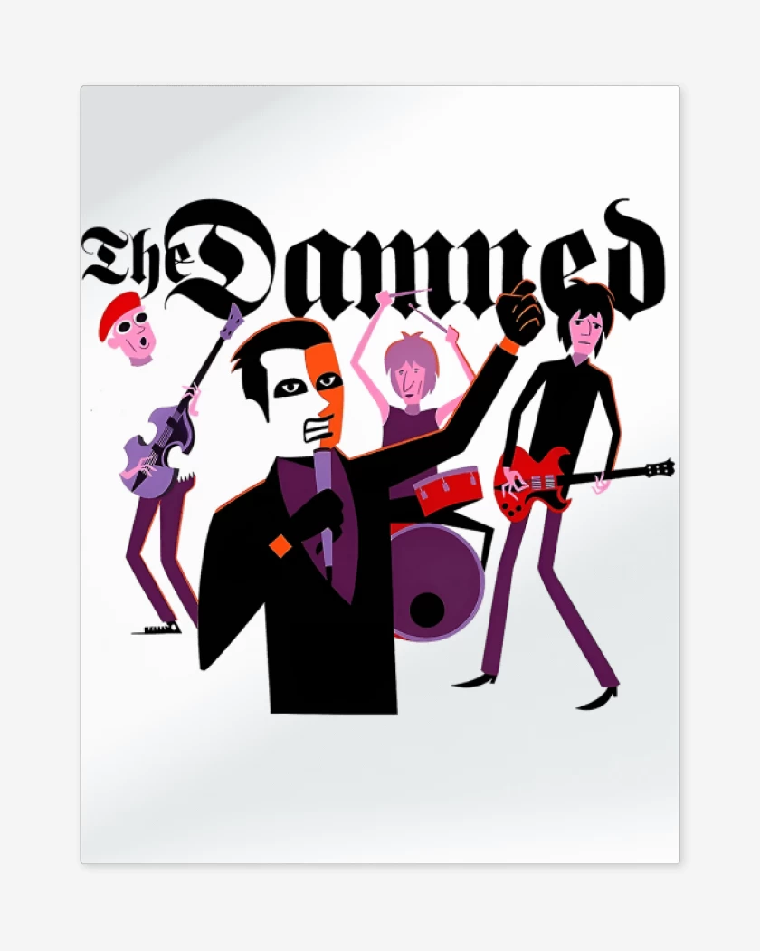 Print metalico The Damned Cartoon