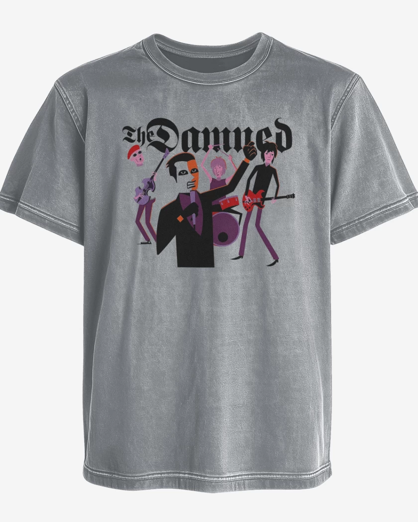 Polera desgastada The Damned Cartoon