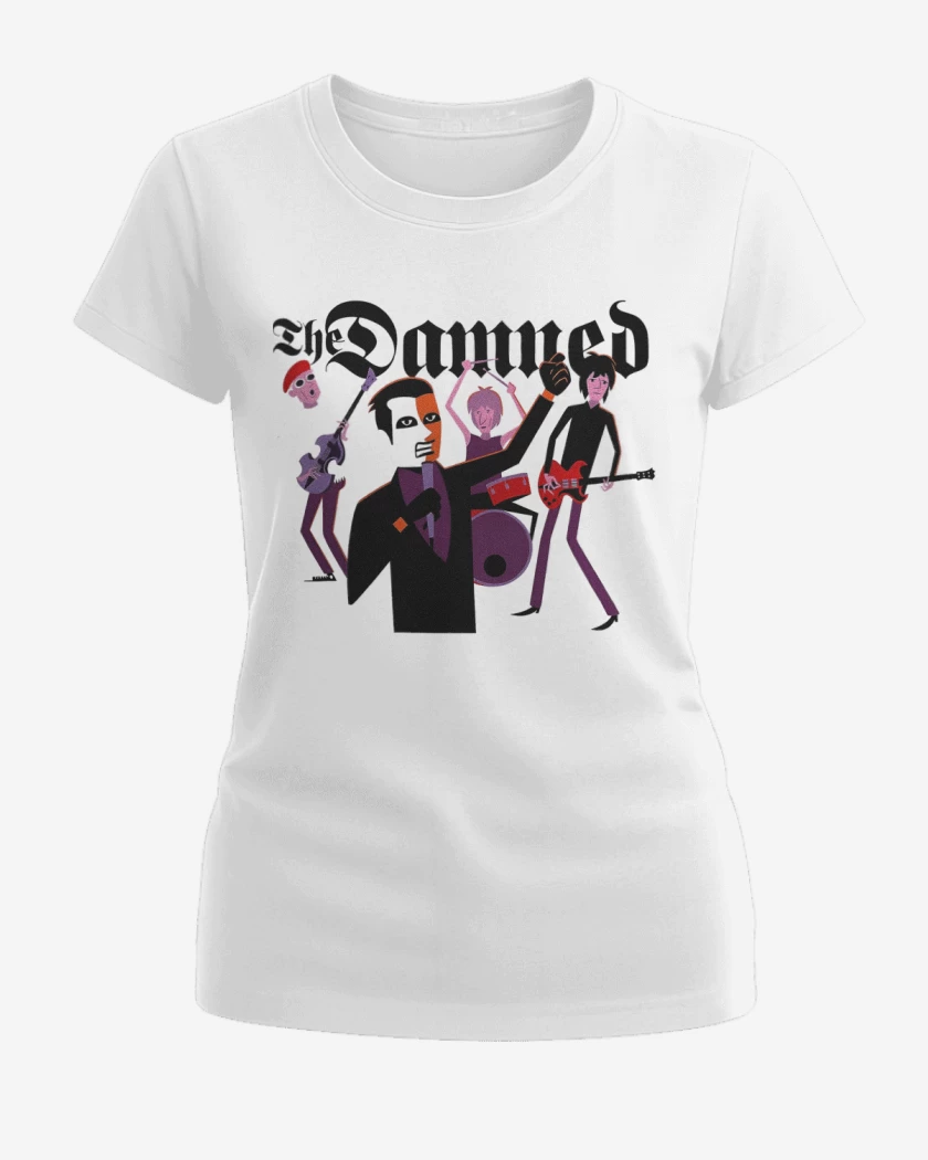 Polera de Mujer Blanco de The Damned Cartoon