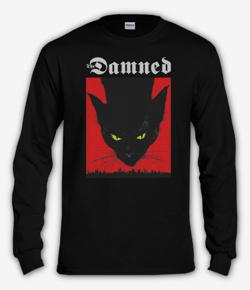 Polera manga larga Negro de The Damned The Black Cat