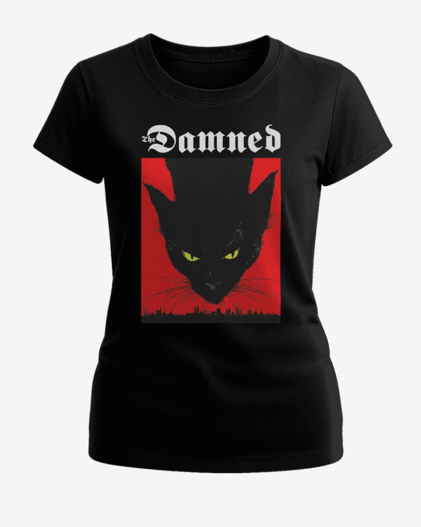 Polera de Mujer Negro de The Damned The Black Cat