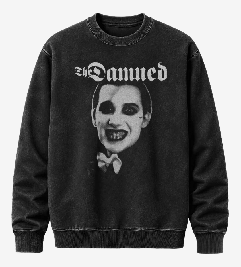 Poleron Polo Acid Wash Negro de The Damned Vanian